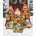 The Holiday Aisle® 3 Piece Kings Gasper, Melchior, & Balthasar en Free Standing Garden Stake in Blue/Brown/Red | 32 H x 16 W x 12 D in | Wayfair
