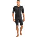 Cressi Endurance Man Shorty Wetsuit 3mm - Neopren Shorty 3mm Für Männer Taucher Und Schnorchler, Schwarz/Grau