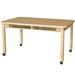 Wood Designs Two Seat Desk w/ Adjustable Legs 12"-17" Wood/Metal in Brown | 19 H x 48 W x 18 D in | Wayfair HPL1848DSK29C6