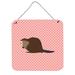 East Urban Home Eurasian Beaver Check Wall Décor Metal in Pink | 6 H x 6 W x 0.03 D in | Wayfair 3E5BADD4EADA4B858CE57BEDA71C4A06