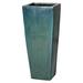 Rosecliff Heights Loden Ceramic Pot Planter Ceramic in Green/Blue/Black | 35 H x 14 W x 14 D in | Wayfair 01C9D7B5A3C44AB5A2FAC51C7011ACA3