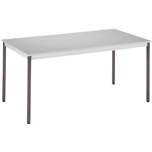 Table De Reunion 160x80 Plateau Gris/pi Eds Gris Fonces - Manutan Expert