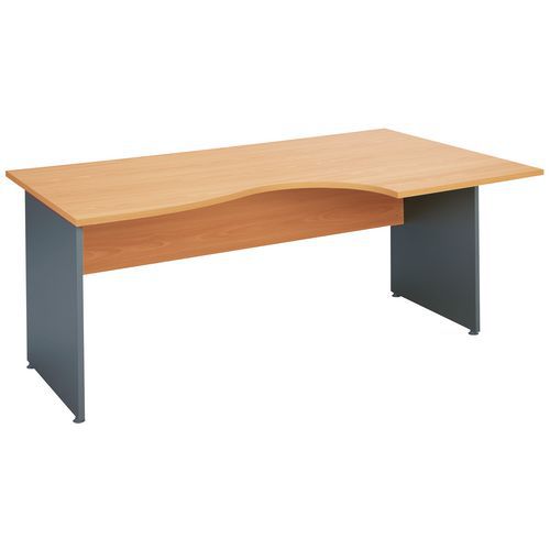 Basik Bureau Compact L160 Retour Droite H Etre / Alu - Simmob