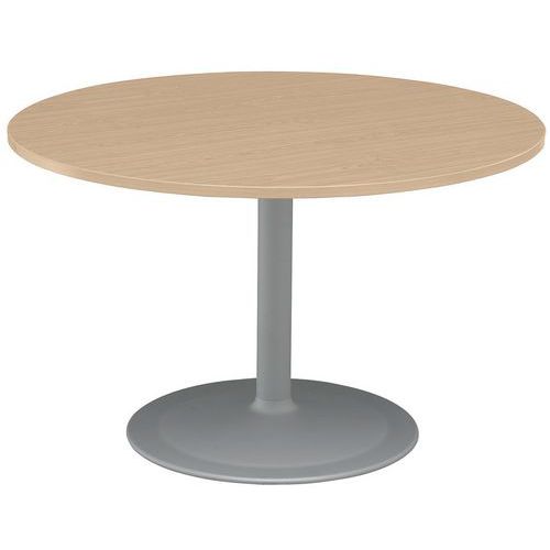 table de réunion ronde ∅ 100 cm - hêtre -pieds t - tulipe