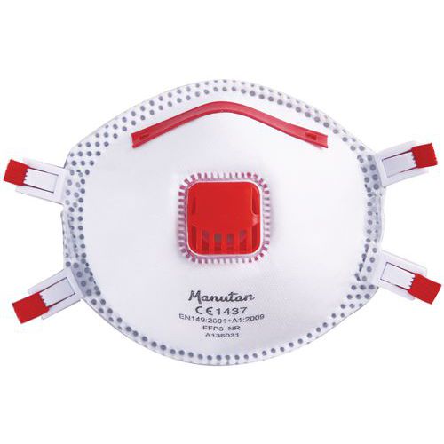 Demi-masque Respiratoire Coque Ffp3 + Soupape + Blanc - Manutan Expert