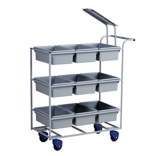 Chariot Pour Commande/courrier Avec Bac Gris - Matador