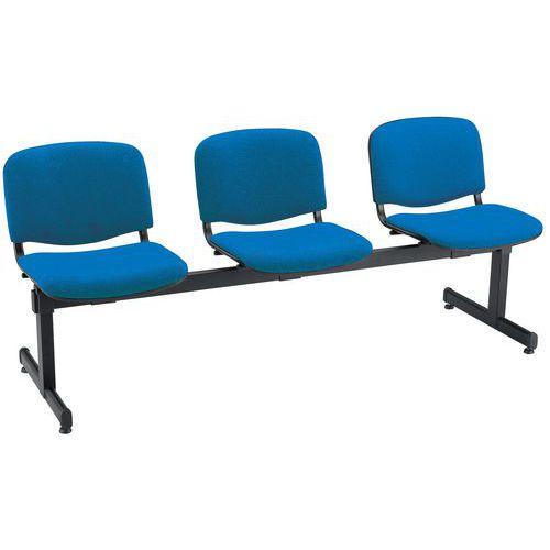 Poutre Agora 3 Places Tissu Bleu - Linea Fabbrica