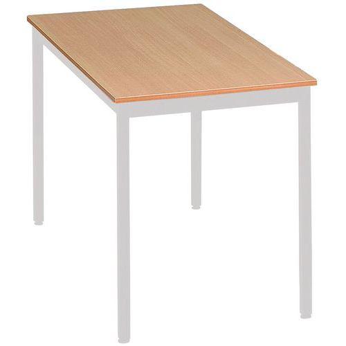 Table Polyvalente120x60 Plateau Chêne - Pieds Aluminium - Manutan Expert