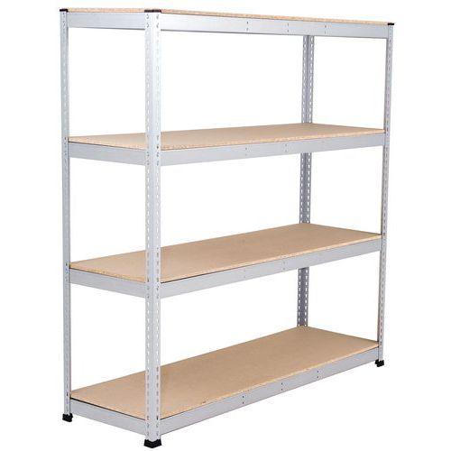 rayonnage rapid 1 2440x1830x610-4 niveaux-agglomérés-ral7001