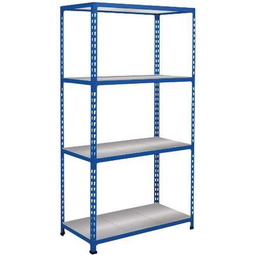 rayonnage rapid 2 1980x915x305 4 tablettes metal bleu