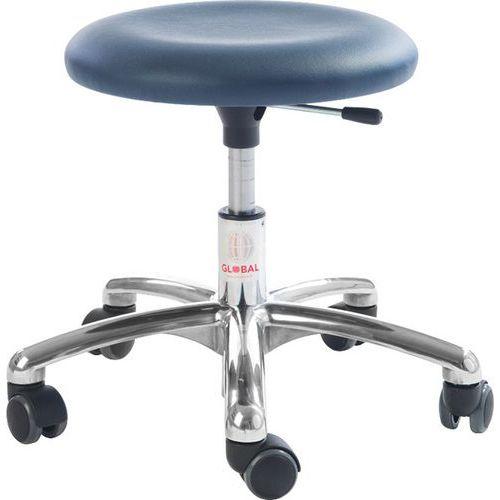 Tabouret Beta - Imitation Cuir - Medium - Bleu - Global Professional Seating
