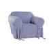 Classic Slipcovers Box Cushion Armchair Slipcover in Gray | 30 H x 42 W x 36 D in | Wayfair US30RASLBS