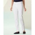 Draper's & Damon's Women's Slimtacular® Straight Leg Pull-On Denim Jeans - White - L - Misses