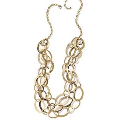 Women's Mesmerizing Metal Necklace, Gold Yellow N/A