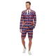 Smiffys 51037XL Sunset Flamingo Suit, Men, Blue, XL-Size 46"-48"