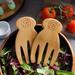 Etchey Salad/Serving Tongs Wood Flatware/Bamboo in Brown | 7 H x 4 W in | Wayfair SH-BAM-B