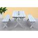 One Allium Way® Marina 3 Piece Outdoor Dining Set Wood in Gray | Wayfair 1BCF1B45EFC647E0BA81AD0F319E6710