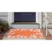 White 24 x 0.38 in Indoor/Outdoor Area Rug - Beachcrest Home™ Vogt Handmade Tufted Orange Indoor/Outdoor Area Rug | 24 W x 0.38 D in | Wayfair