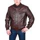 A1 FASHION GOODS Bomber Leather Jacket for Men Soft Brown Lambskin Zip Fasten Blouson Coat - Ryan (X-Large)