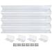 Ekena Millwork Wide Shutters, Clear Polycarbonate Mounting Brackets (4-Top/Bottom, 4-Side Brackets), Wood | 1.75 H x 19 W x 1.75 D in | Wayfair