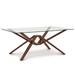 Copeland Furniture Exeter Glass Top Table Wood/Glass in Brown | 30 H x 84 W x 48 D in | Wayfair 6-EXE-31-04