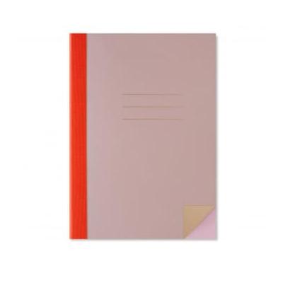 Studio Sarah - A12 Back To School Journal Notebook - 2 Colours - Grey & White or Dusty Pink & Orange - orange - Grey