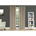 "Curtain Panel / 2Pcs Set / 54""W X 84""L / Room Darkening / Grommet / Living Room / Bedroom / Kitchen / Velvet / Polyester / Beige / Contemporary / Modern - Monarch Specialties I 9820"