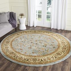 Lyndhurst Collection 8' X 8' Round Rug in Light Blue And Ivory - Safavieh LNH312B-8R