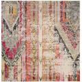 Monaco Collection 9' X 9' Square Rug in Light Grey And Multi - Safavieh MNC222G-9SQ