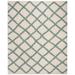 "Dallas Shag Collection 8'-6"" X 12' Rug in Ivory And Seafoam - Safavieh SGD258J-9"