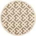 "Courtyard Collection 5'-3"" X 5'-3"" Round Rug in Brown And Bone - Safavieh CY6915-232-5R"