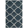 Hudson Shag Collection 6' X 9' Rug in Slate Blue And Ivory - Safavieh SGH282L-6