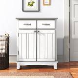 Gracie Oaks 2 Door Accent Cabinet Wood/Metal in White | 36 H x 29.25 W x 15.875 D in | Wayfair 73FAF60D5B164B45B8534F7E83B7E3E2