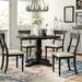 Three Posts™ Straker 5 Piece Dining Set Wood/Upholstered in Brown/Gray | 30 H in | Wayfair AF0F209A93874CA28855D6F6DC7FE1A9