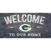 Green Bay Packers 11'' x 19'' Welcome To Our Home Sign