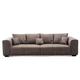 CAVADORE Big Sofa Mavericco inkl. Kissen / XXL-Couch mit tiefen Sitzflächen und modernem Design / 287 x 69 x 108 / Lederoptik braun