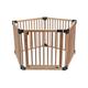 Safetots Wooden Play Den, Pentagon, 5 x 80cm, Natural Wood, Baby Playpen, Play Den for Toddlers, Large Play Pen, Easy Installation