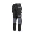 JCB - Mens Work Trousers - Cargo Trouser Men - D+IM Trade Plus Rip Stop Trousers for Men - Regular Leg - Black/Grey - Size 38