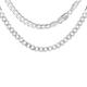 Tuscany Silver Unisex Sterling Silver Diamond Cut Panza Curb Chain Necklace of 46 cm/18 inch