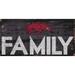 Arkansas Razorbacks 6'' x 12'' Family Sign