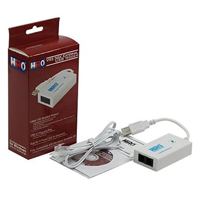 HiRO V92 56K External USB Data Fax Dial Up Internet Modem Dual Port Built in Buzzer Truly Plug n Pla