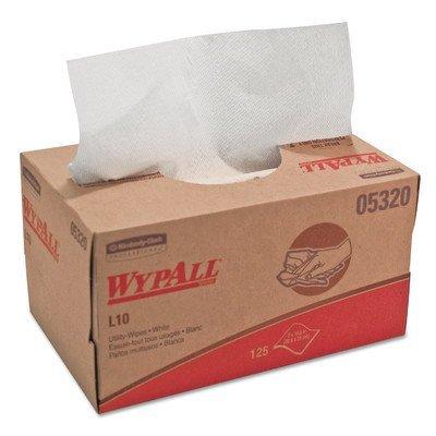 Wypall L10 Utility Wipes, White, 125 sheets, (Pack of 18)