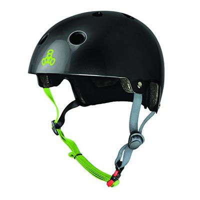 Triple Eight Dual Certified Multi-Sport Helmet, Black Gloss, Large/X-Large