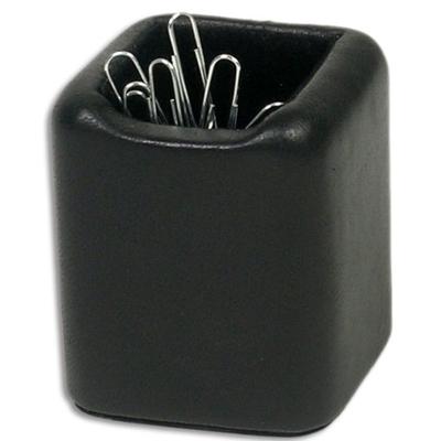 Dacasso Black Leather Paperclip Holder