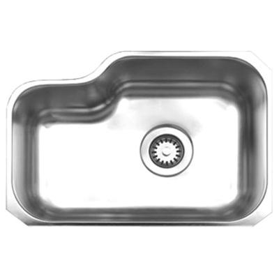 Whitehaus WHNU1913-BSS Noah's Collection 21 7/8-Inch Single Bowl Undermount Sink, Brushed Stainless