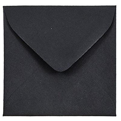 JAM PAPER 3 1/8 x 3 1/8 Square Invitation Envelopes - Black Linen - 100/Pack