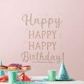 WallPops! Happiest Birthday Wall Decal Vinyl in Blue/Pink | 25 H x 18 W in | Wayfair DWPK3280