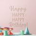 WallPops! Happiest Birthday Wall Decal Vinyl in Blue/Pink | 25 H x 18 W in | Wayfair DWPK3280