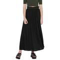 ONLY Damen Maxi Falten Rock | Einfarbiger Plissee Skirt mit Gummizug | Wadenlanges Basic ONLVENEDIG, Farben:Schwarz, Größe:M