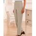 Blair Women's Silhouette Slimmers® Gabardine Pants - Grey - 18 - Petite